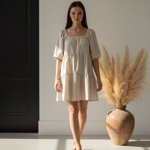 Elegant Cream Mini Dress